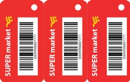 Barcode Plastic Key Tag Card